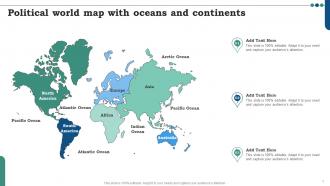 Political World Map With Oceans And Continents