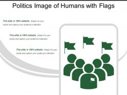 Politics image of  humans with flags