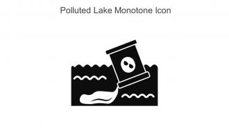 Polluted Lake Monotone Icon In Powerpoint Pptx Png And Editable Eps Format