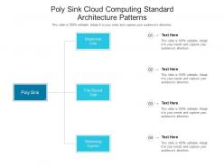 Poly sink cloud computing standard architecture patterns ppt presentation diagram