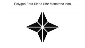 Polygon Four Sided Star Monotone Icon In Powerpoint Pptx Png And Editable Eps Format