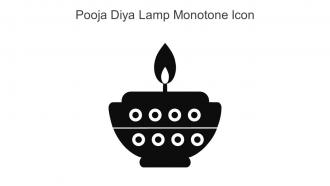 Pooja Diya Lamp Monotone Icon In Powerpoint Pptx Png And Editable Eps Format