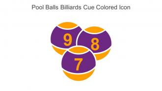 Pool Balls Billiards Cue Colored Icon In Powerpoint Pptx Png And Editable Eps Format