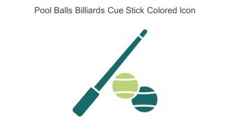 Pool Balls Billiards Cue Stick Colored Icon In Powerpoint Pptx Png And Editable Eps Format