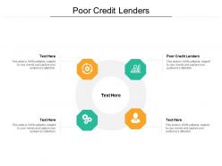 Poor credit lenders ppt powerpoint presentation outline graphics template cpb