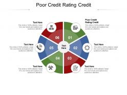 Poor credit rating credit ppt powerpoint presentation show designs cpb