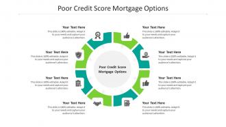 Poor credit score mortgage options ppt powerpoint presentation outline slideshow cpb