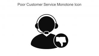 Poor Customer Service Monotone Icon In Powerpoint Pptx Png And Editable Eps Format
