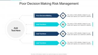 Poor Decision Making Risk Management In Powerpoint And Google Slides Cpb