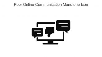 Poor Online Communication Monotone Icon In Powerpoint Pptx Png And Editable Eps Format