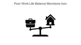 Poor Work Life Balance Monotone Icon In Powerpoint Pptx Png And Editable Eps Format