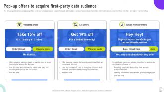 Pop Up Offers To Acquire First Party Data Audience Using Mobile SMS MKT SS V
