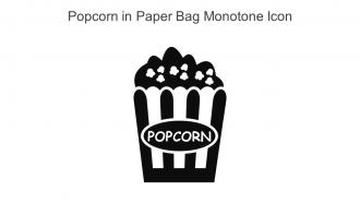 Popcorn In Paper Bag Monotone Icon In Powerpoint Pptx Png And Editable Eps Format