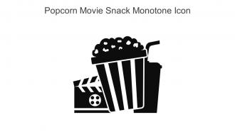 Popcorn Movie Snack Monotone Icon In Powerpoint Pptx Png And Editable Eps Format