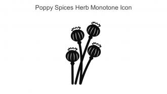 Poppy Spices Herb Monotone Icon In Powerpoint Pptx Png And Editable Eps Format