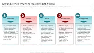 Popular Artificial Intelligence Tools Used By Businesses Powerpoint Presentation Slides AI SS V Customizable Good