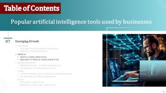 Popular Artificial Intelligence Tools Used By Businesses Powerpoint Presentation Slides AI SS V Compatible Content Ready