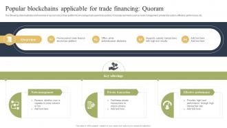 Popular Blockchains Applicable For Trade Financing Quoram How Blockchain Is Reforming Trade BCT SS