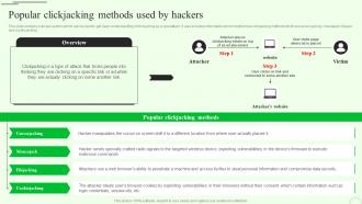 Popular Clickjacking Methods M Banking For Enhancing Customer Experience Fin SS V