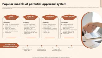 Popular Models Of Potential Appraisal System