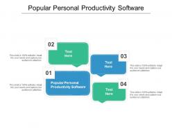 Popular personal productivity software ppt powerpoint presentation file deck cpb