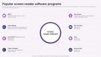 Popular Screen Reader Software Programs Ppt Powerpoint Presentation File Ideas