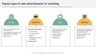 Popular Types Of Radio Advertisements For Referral Marketing Plan To Increase Brand Strategy SS V