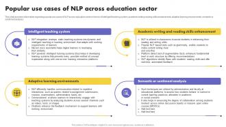 Popular Use Cases Of NLP Across Education Sector What Is NLP And How It Works AI SS V