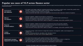 Popular Use Cases Of NLP Across Finance Gettings Started With Natural Language AI SS V