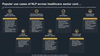 Popular Use Cases Of NLP Across Healthcare Sector Decoding Natural Language AI SS V Unique Impactful