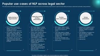Popular Use Cases Of NLP Across Legal Zero To NLP Introduction To Natural Language Processing AI SS V