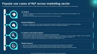 Popular Use Cases Of NLP Across Marketing Zero To NLP Introduction To Natural Language Processing AI SS V