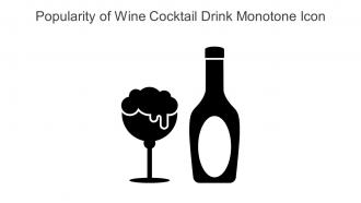 Popularity Of Wine Cocktail Drink Monotone Icon In Powerpoint Pptx Png And Editable Eps Format