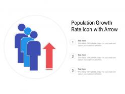 Population growth rate icon with arrow
