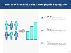 Population Icon Demographic Segregation Arrow Graph Displaying