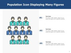 Population Icon Demographic Segregation Arrow Graph Displaying