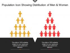 Population icon showing distribution of men and women