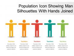 Population icon showing man silhouettes with hands joined