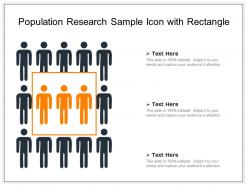 Population research sample icon with rectangle