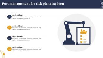Port Management For Risk Planning Icon
