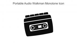 Portable Audio Walkman Monotone Icon In Powerpoint Pptx Png And Editable Eps Format