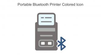 Portable Bluetooth Printer Colored Icon In Powerpoint Pptx Png And Editable Eps Format