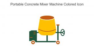 Portable Concrete Mixer Machine Colored Icon In Powerpoint Pptx Png And Editable Eps Format