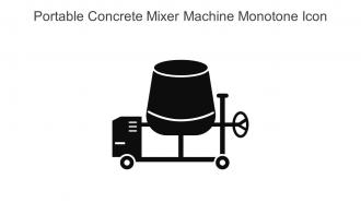 Portable Concrete Mixer Machine Monotone Icon In Powerpoint Pptx Png And Editable Eps Format