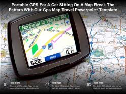 Portable GPS For A Car Sitting On A Map Break The Fetters With Our GPS Map Travel Template