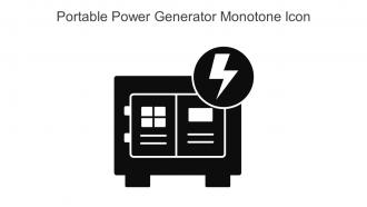 Portable Power Generator Monotone Icon In Powerpoint Pptx Png And Editable Eps Format