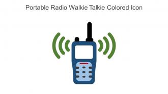 Portable Radio Walkie Talkie Colored Icon In Powerpoint Pptx Png And Editable Eps Format