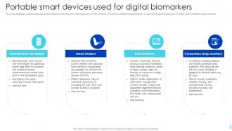 Portable Smart Devices Used For Digital Biomarkers Ppt Powerpoint Presentation Inspiration