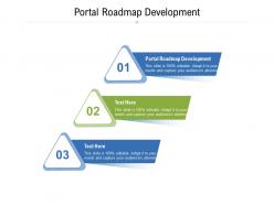 Portal roadmap development ppt powerpoint presentation model slide portrait cpb