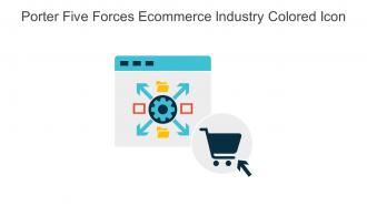 Porter Five Forces Ecommerce Industry Colored Icon In Powerpoint Pptx Png And Editable Eps Format